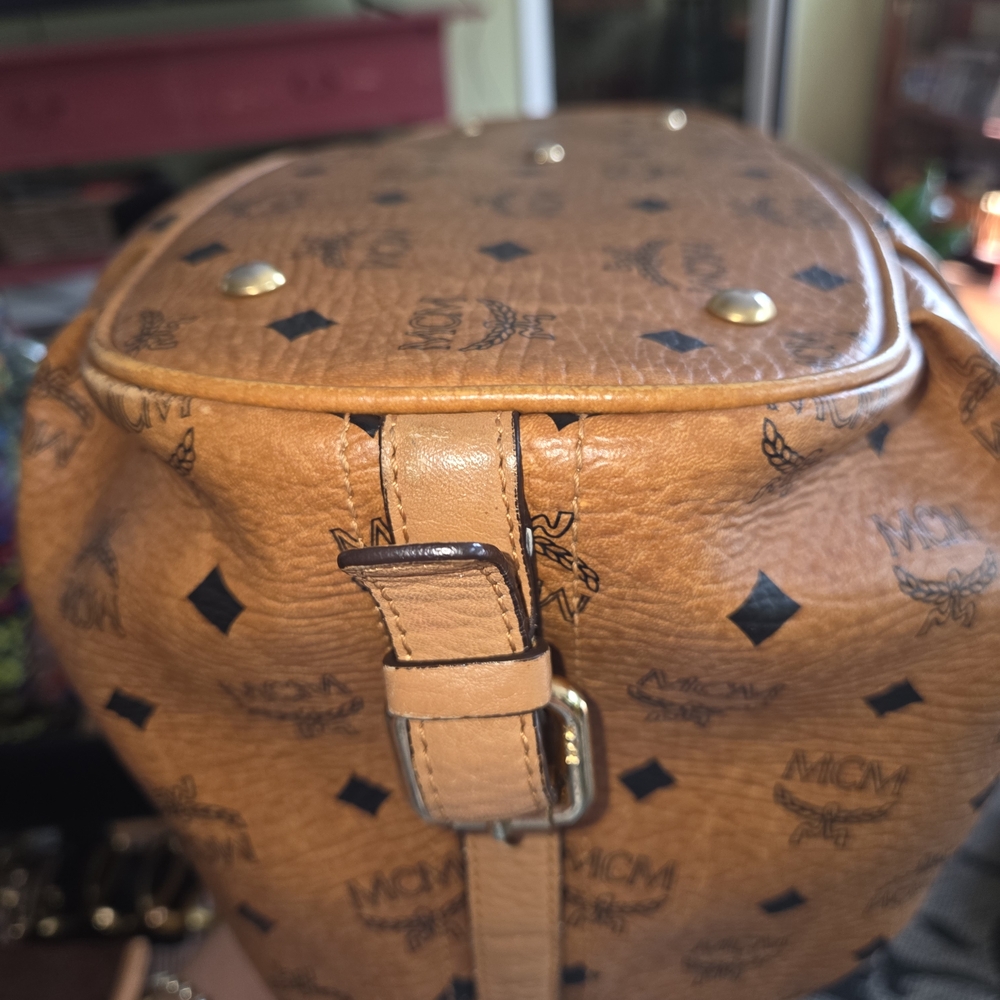 MCM Cognac Visetos Hobo Shoulder Bag - Picture 5 of 7
